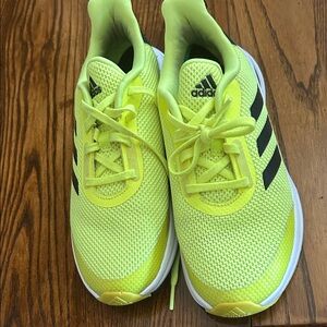 Adidas Kids Bright fluorescent Green and Black Sneakers